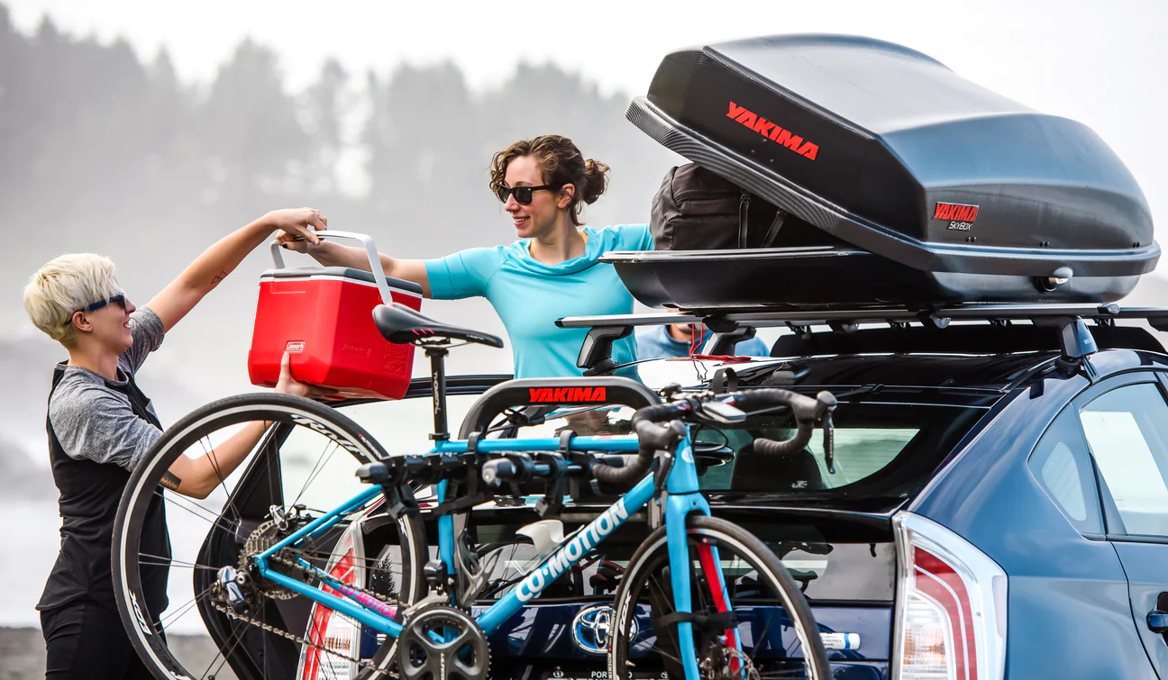 Yakima SkyBox with a Yakima Bike Rack