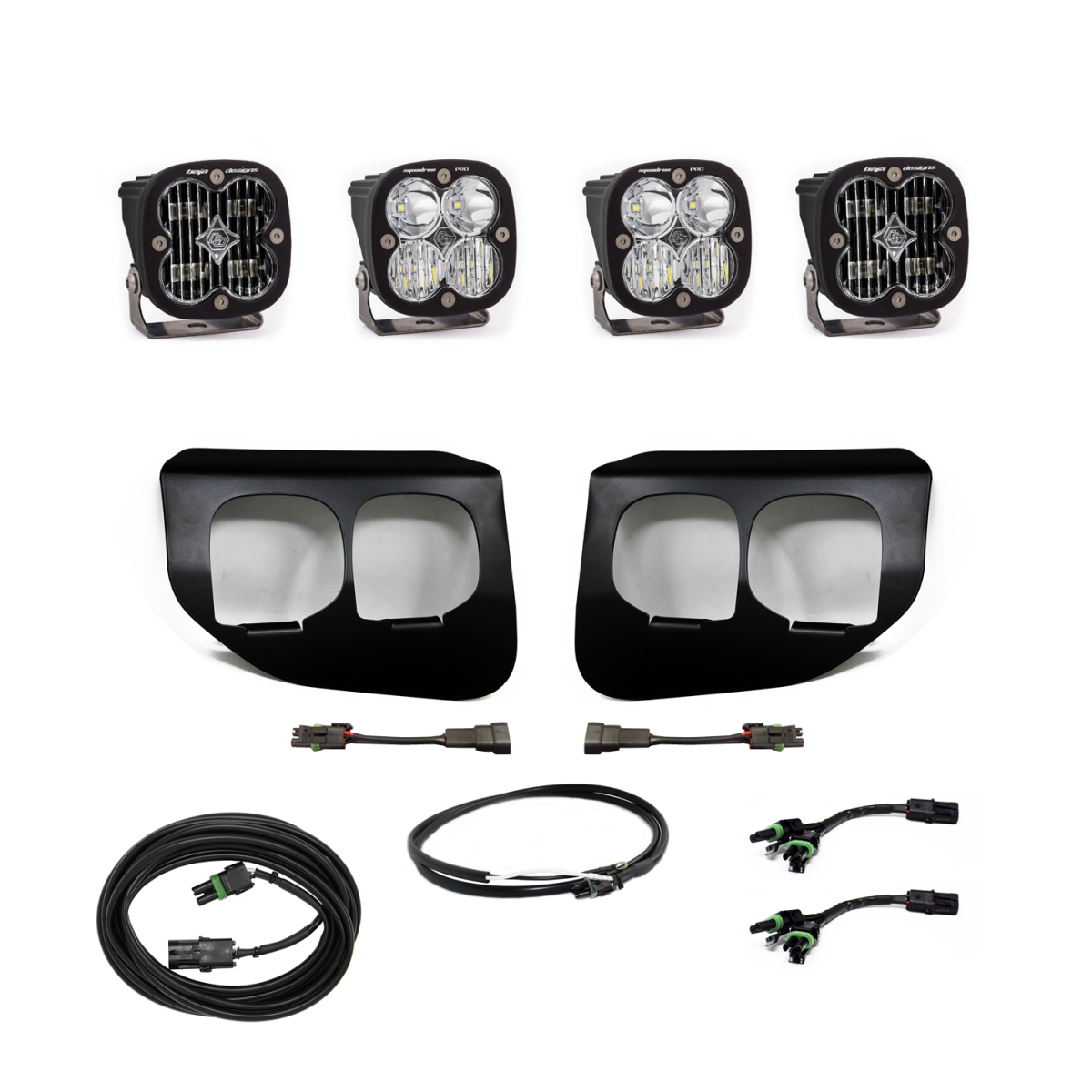 Baja Designs - Baja Designs | Squadron Dual LED Fog Pocket Kit (SAE White/Pro White) w/Upfitter - 20+ Ford Super Duty