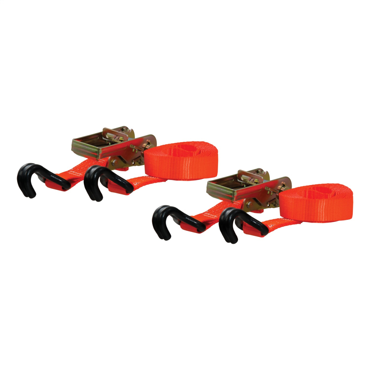 CURT - CURT | 16' Orange Cargo Straps w/J-Hooks; 1,100lbs; 2-Pack | 83026