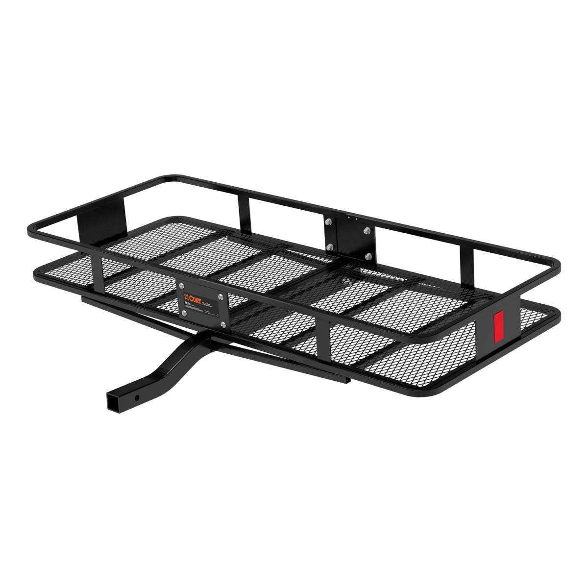 CURT - 60" x 24" Black Steel Basket Cargo Carrier (Fixed 2" Shank, 500 lbs.)