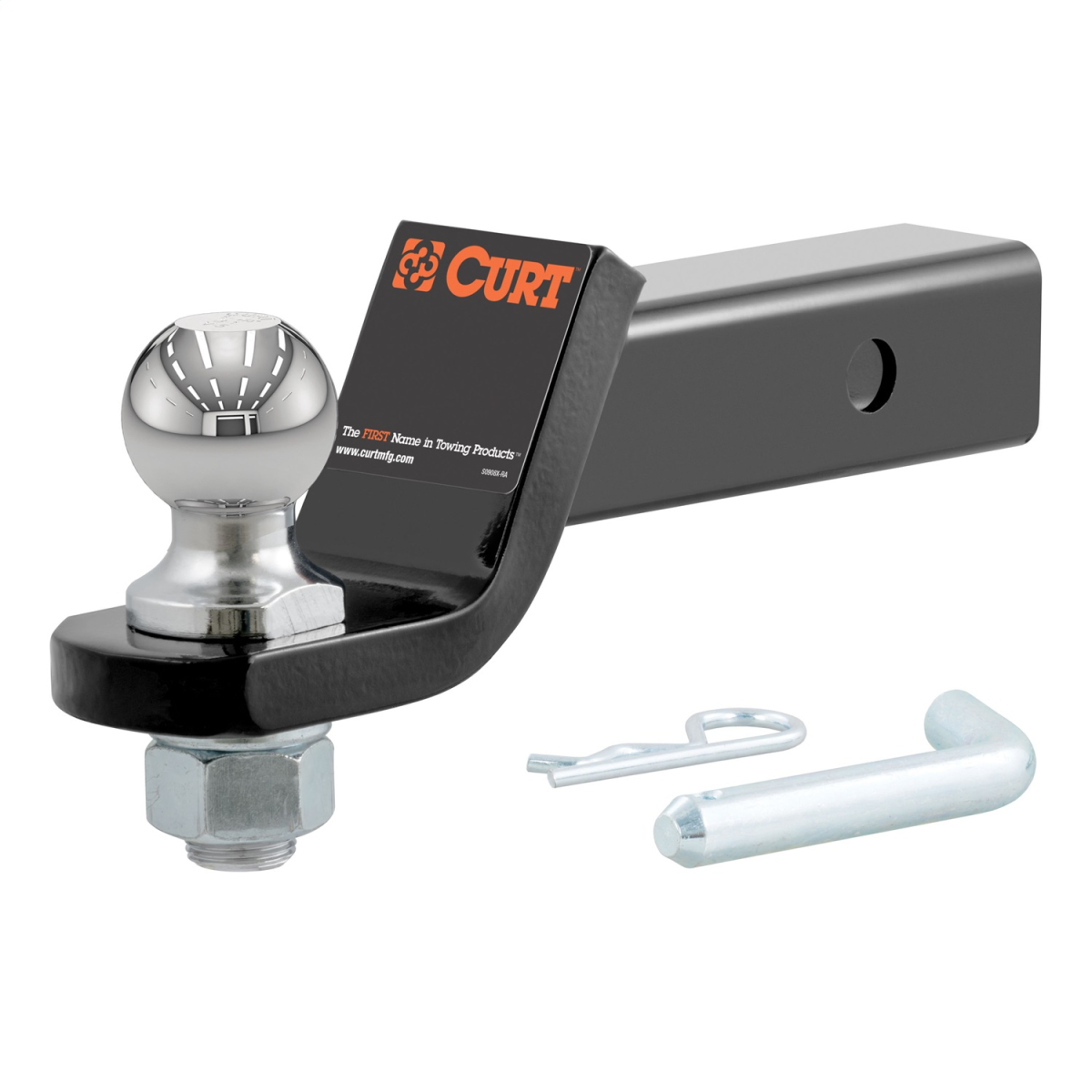 CURT - CURT 45034 Loaded Ball Mount with 1-7/8" Ball (2" Shank, 3,500 lbs., 2" Drop)