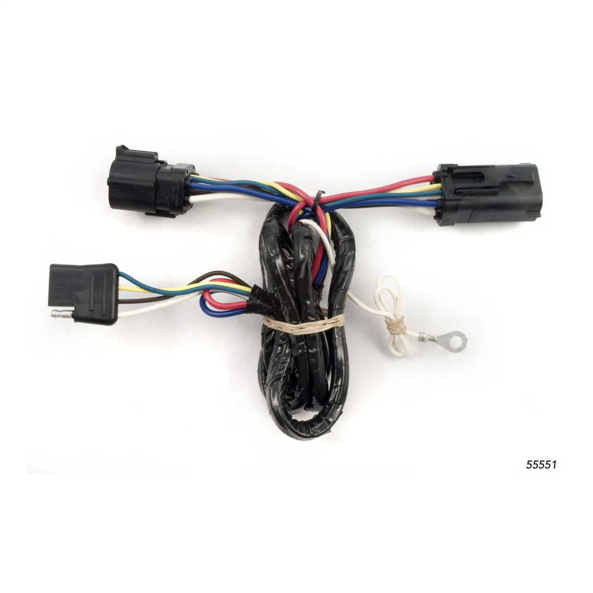 CURT - CURT 55551 Custom Wiring Harness, 4-Way Flat Output, Select Ford F-150