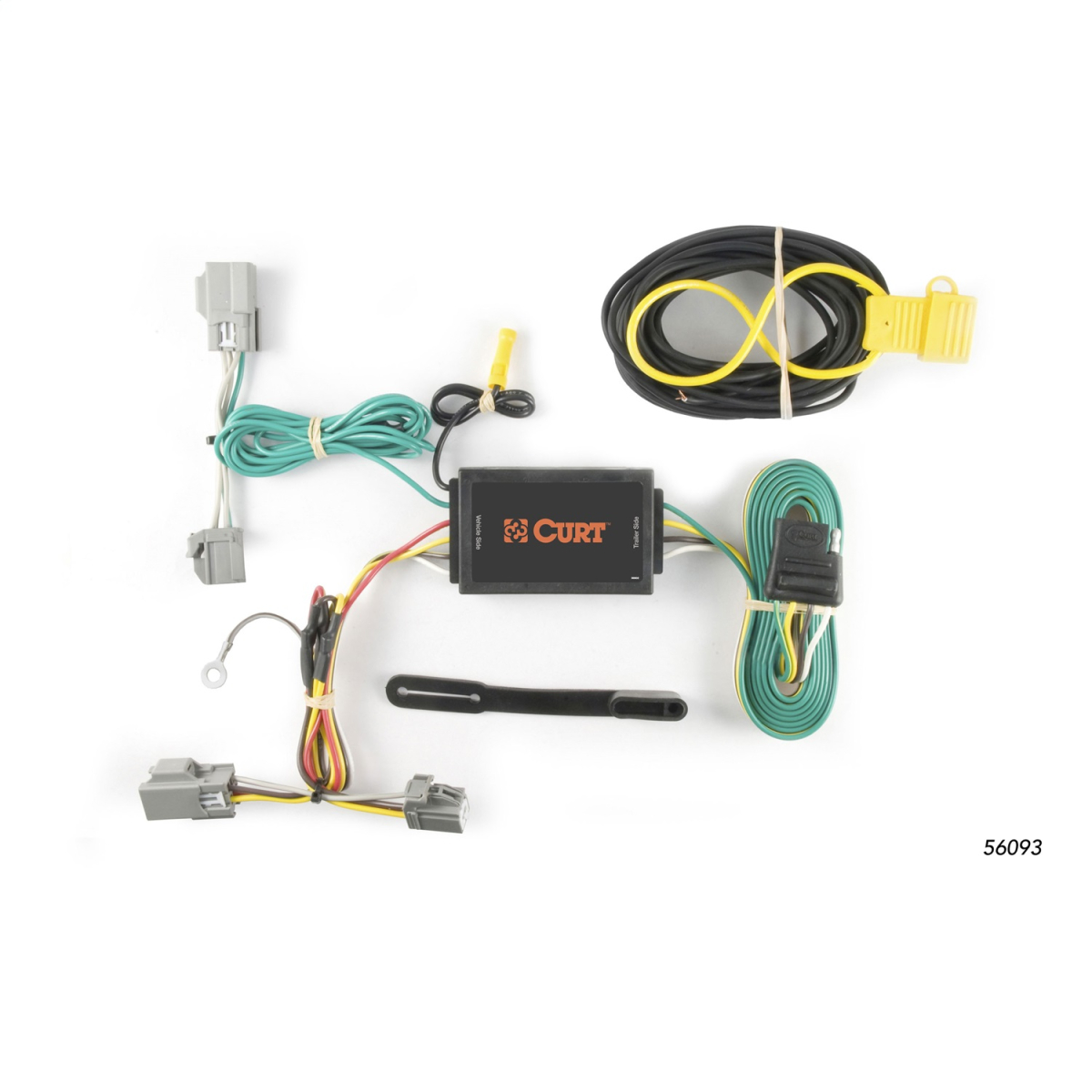 CURT - CURT 56093 Custom Wiring, 4-Way Flat Output, Select Ford Taurus, Explorer, Lincoln MKS