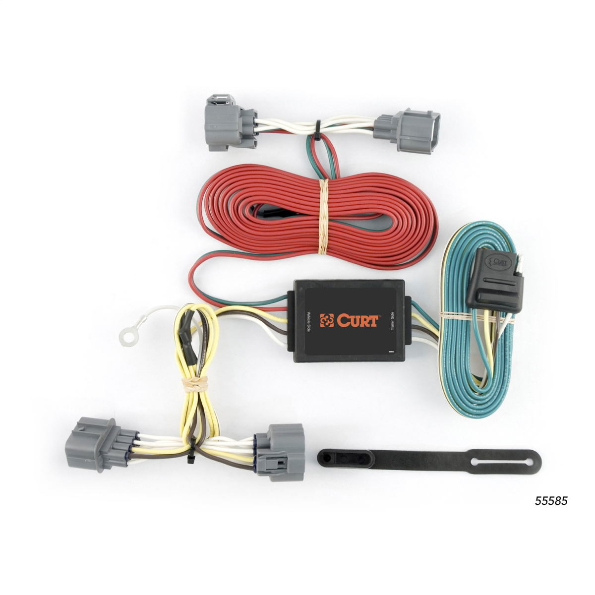 CURT - CURT 55585 Custom Wiring Harness, 4-Way Flat Output, Select Honda Ridgeline