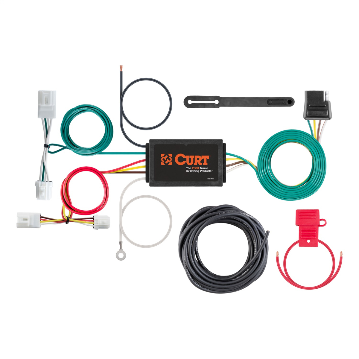 CURT - CURT 56033 Custom Wiring, 4-Way Flat, Select Infiniti G25, G35, G37, Q60, Nissan Rogue