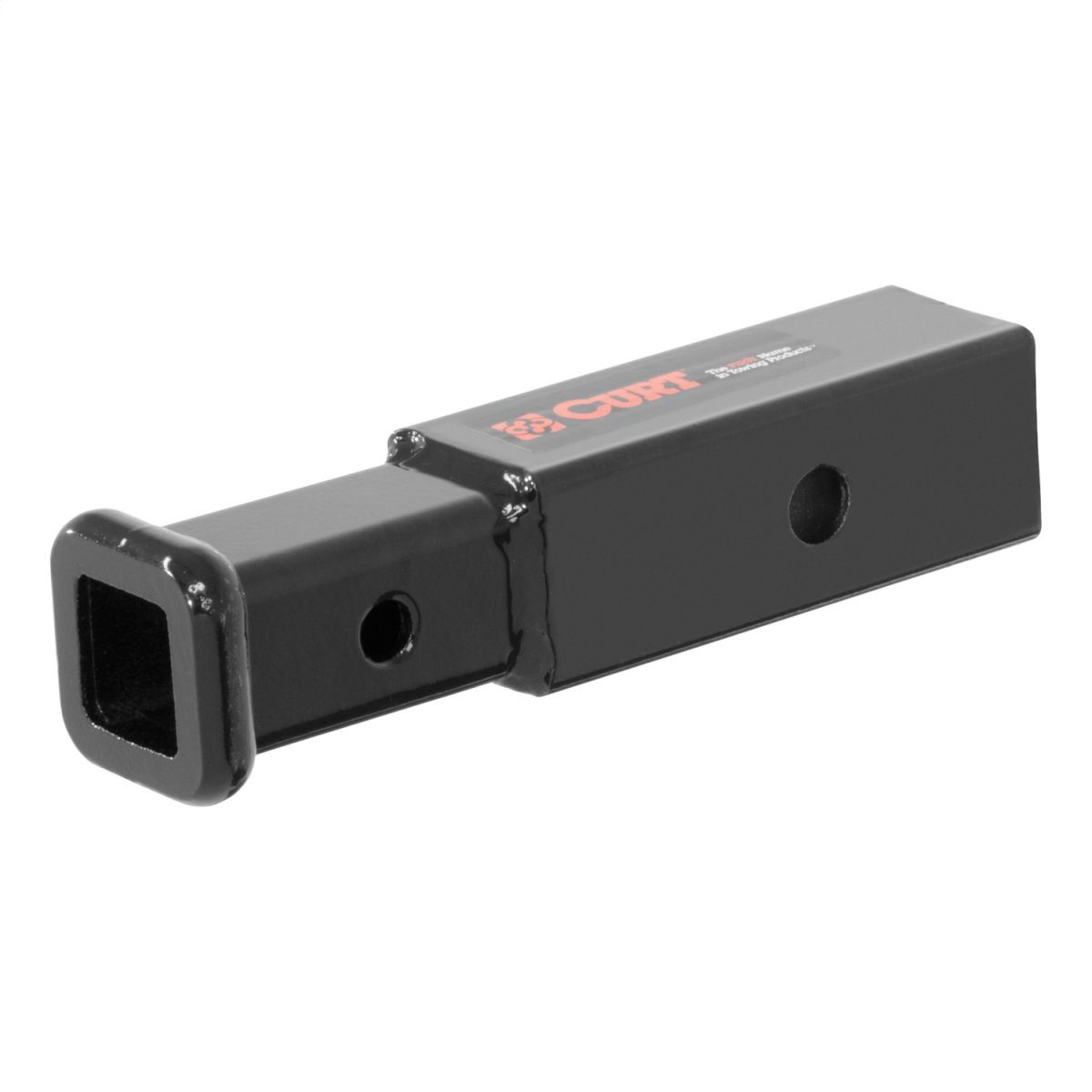 CURT - CURT 45770 Receiver Tube Adapter (2" to 1-1/4" Shank, 3,500 lbs. GTW, 4" Length)