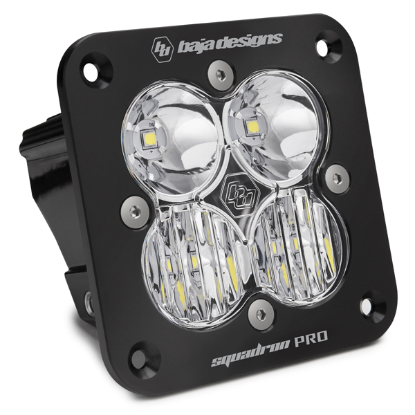 Baja Designs - Baja Designs | Squadron Pro Flush Mount LED Light Pod Black Clear Lens Driving/Combo Pattern