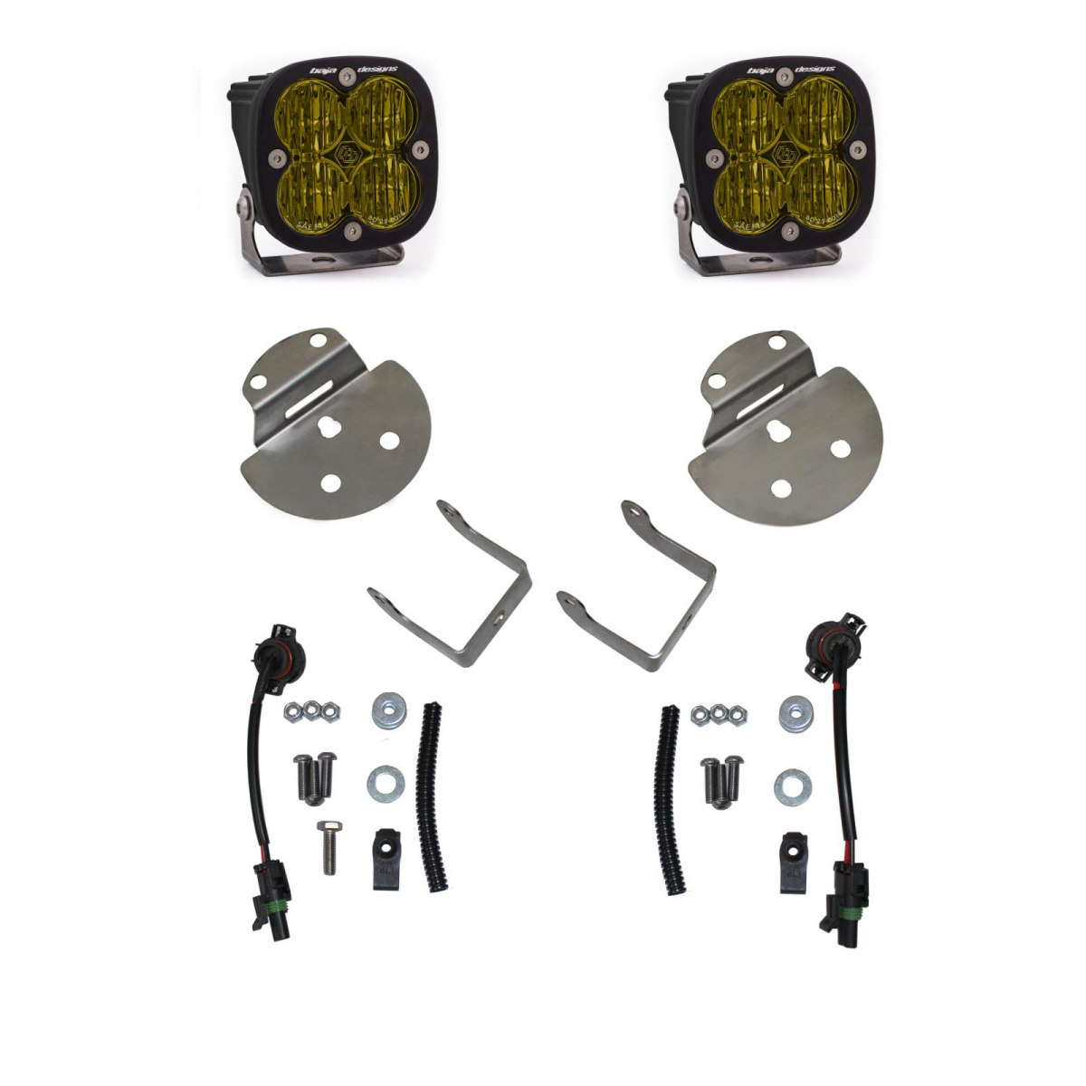 Baja Designs - Baja Designs | Squadron LED Fog Pocket Kit (SAE Amber) - 15-19 Canyon/Colorado