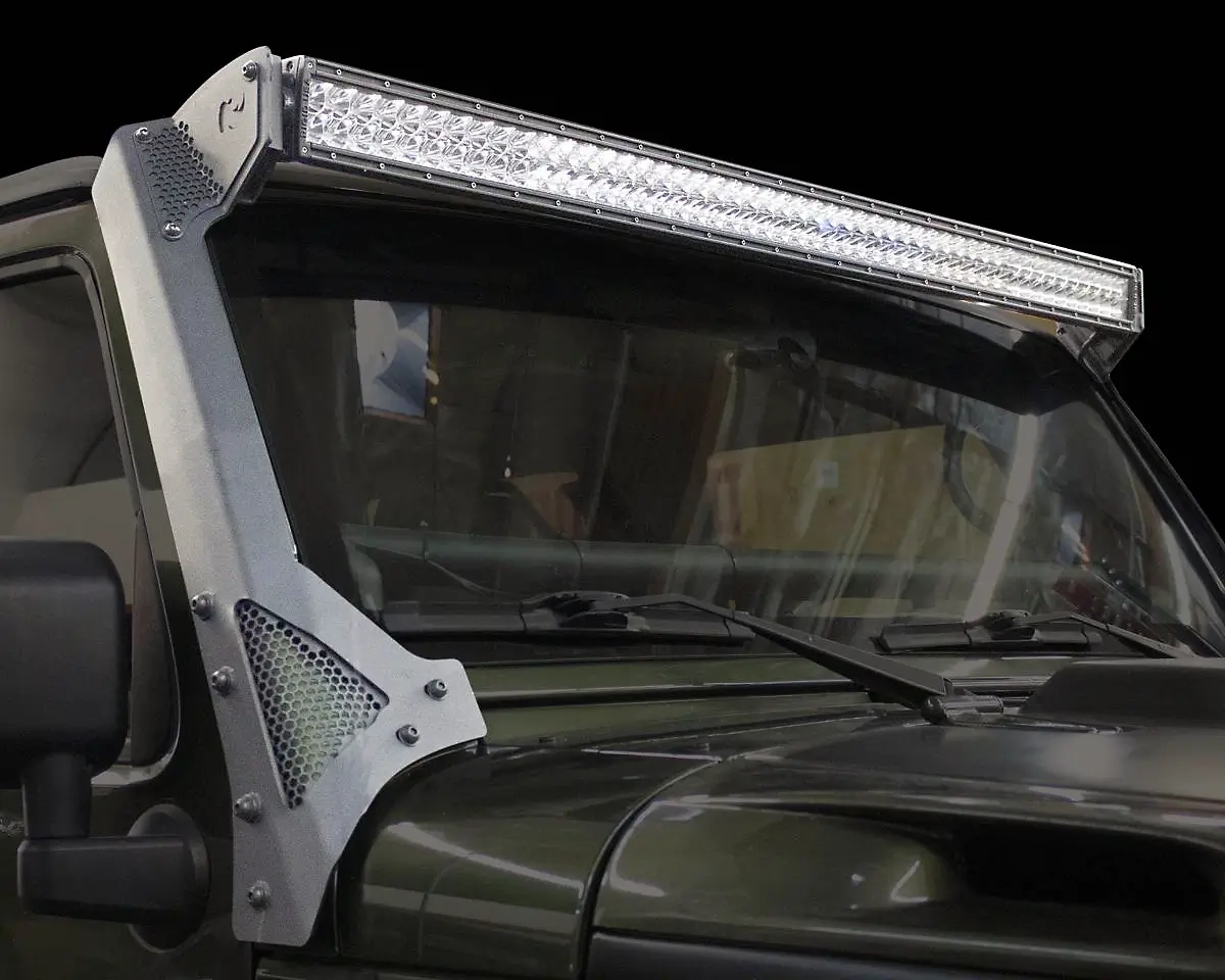 Go Rhino | Windshield Light Mount for Jeep Wrangler JK, fits 50