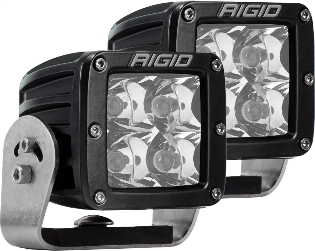 Rigid Industries - RIGID Industries | D-Series PRO LED Light; Spot Optic, Heavy Duty, Black Housing, Pair | 222213