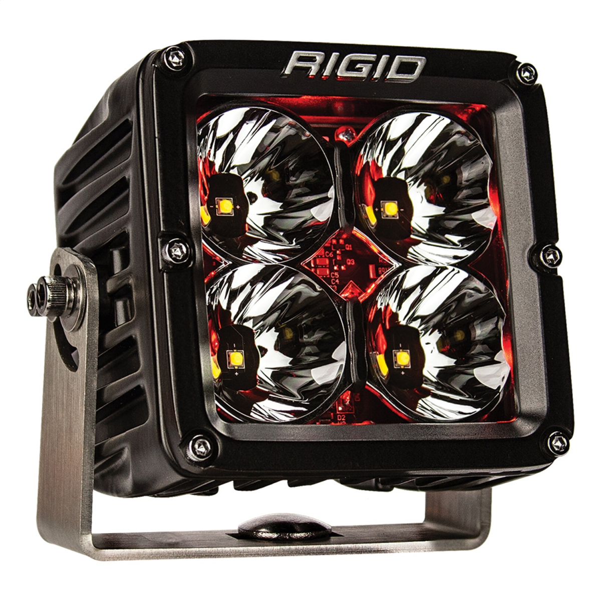 Rigid Industries - RIGID Industries | Radiance Pod XL With Red Backlight; Surface Mount, Black Housing, Pair | 32203