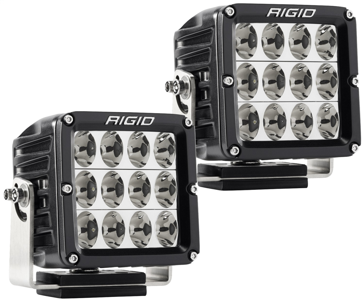 Rigid Industries - RIGID Industries | D-XL PRO LED Light; Driving Optic, Surface Mount, Black Housing, Pair | 322613