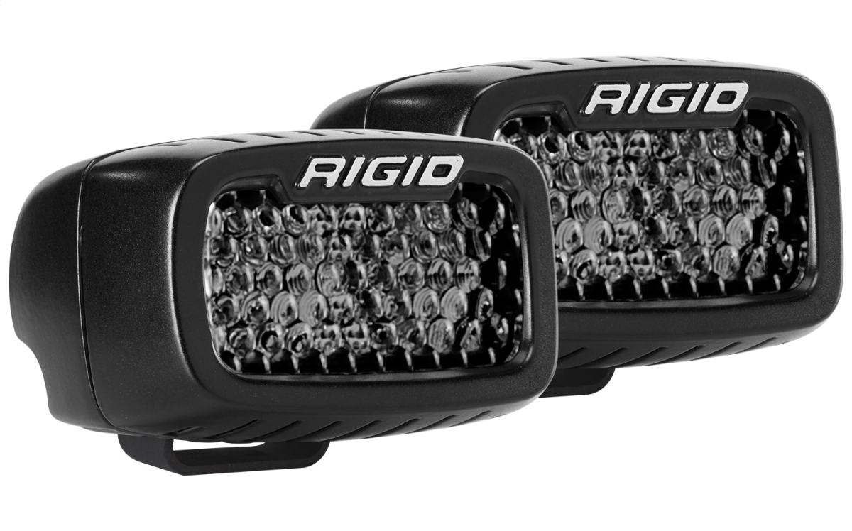 Rigid Industries - RIGID Industries | SR-M Series PRO Midnight Edition; Spot Diffused, Surface Mount, Pair | 902513BLK
