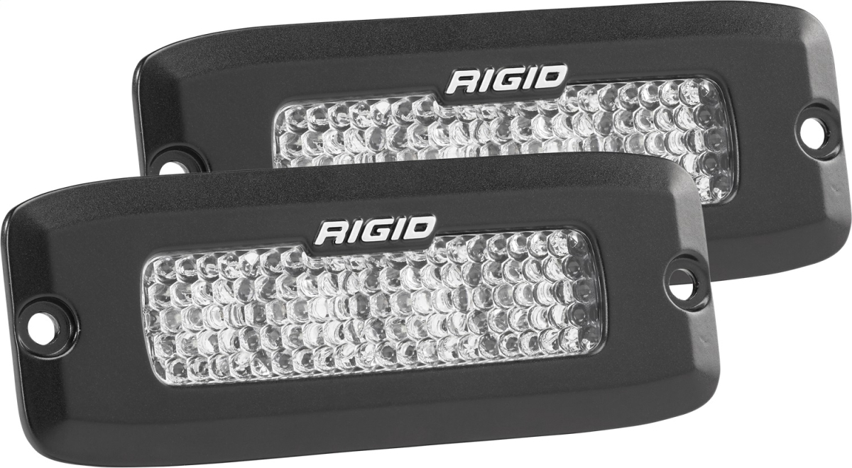 Rigid Industries - RIGID Industries | SR-Q Series PRO; Flood Diffused, Flush Mount, Black Housing, Pair | 925513