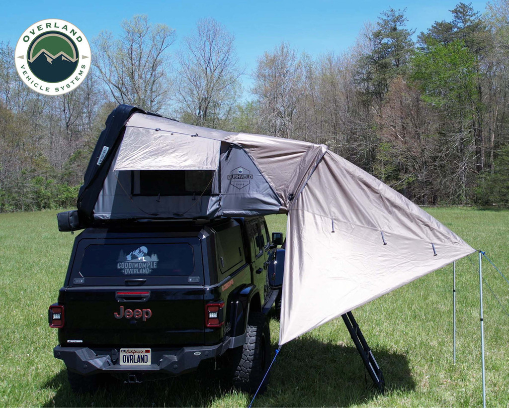 Overland Vehicle Systems - Overland Vehicle Systems | Bushveld Awning for 4 Person Roof Top Tent | 18089903