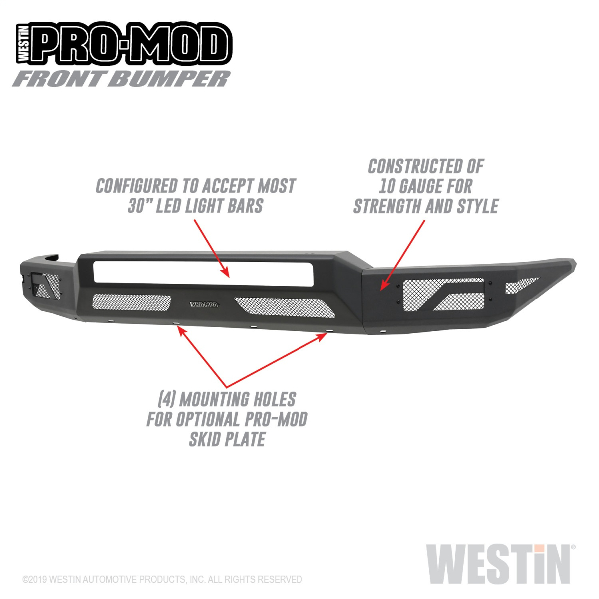Westin - Westin | Pro-Mod Front Bumper | 58-41035