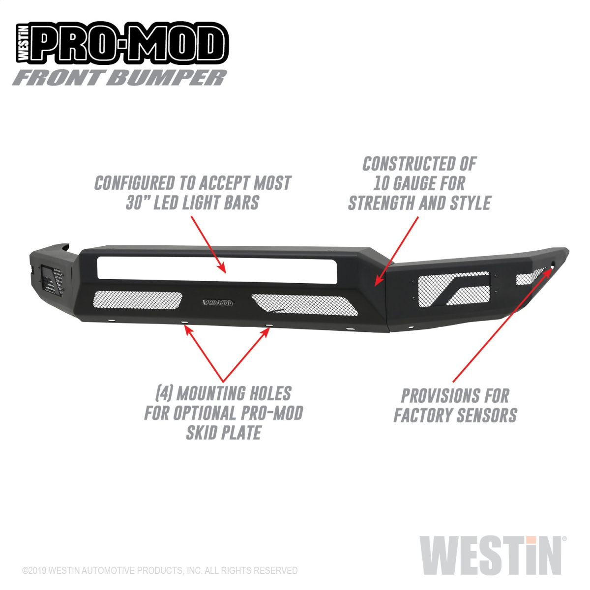Westin - Westin | Pro-Mod Front Bumper | 58-41045