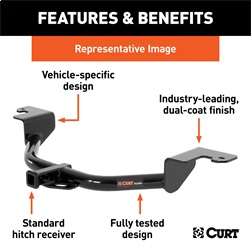 CURT - Class 1 Trailer Hitch, 1-1/4" Receiver, Select Honda Fit