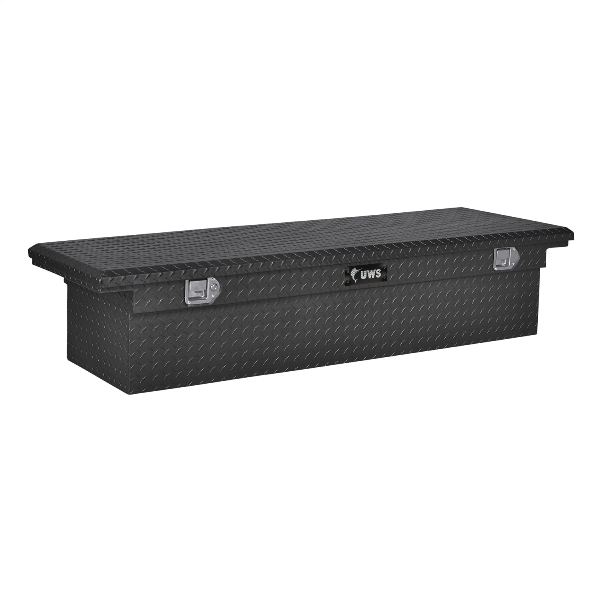 UWS - UWS | Low Profile Truck Tool Box (72" Crossover Tool Box-Matte Black Powder-Coated Aluminum) | TBS-72-LP-MB