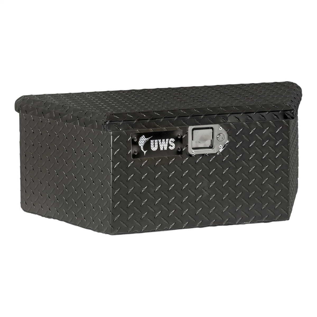 UWS - UWS | Trailer Tool Box (34" Low Profile Tool Box; Powder-Coated Aluminum) | TBV-34-LP-BLK