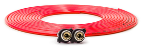 Up Down Air Tire Inflator Hose Replacement 288 Inch W/2 Quick Release Chucks Red
