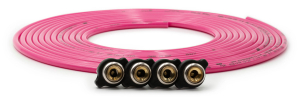Up Down Air Tire Inflator Hose Replacement 240 Inch W/4 Quick Release Chucks Pink