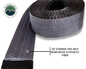 Overland Vehicle Systems - OVS | 3"x30' 30,000lb Tow Strap - Gray - Image 6