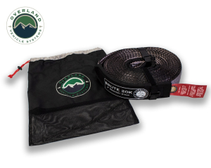 Overland Vehicle Systems - OVS | Tow Strap 20,000 lb 2" x 30 Foot Gray With Black Ends & Storage Bag - Image 1