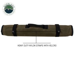 Overland Vehicle Systems - OVS | Rolled Tool Bag Socket With Handle And Straps 16 Lb Waxed Canvas Universal - Image 1