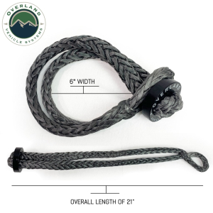 Overland Vehicle Systems - OVS | 22" Soft Shackle 7/16" Diameter Soft Shackle Recovery 41,000 lb. w/2.5" Steel Collar & Storage Bag - Image 3
