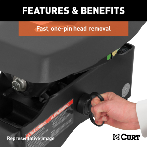 CURT - A25 5th Wheel Hitch, Select Ford F-250, F-350, F-450, 8' Bed Puck System - Image 8