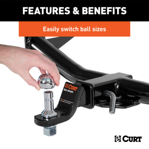 CURT - CURT 42225 1-7/8, 2 and 2-5/16-Inch Chrome Steel Switch Ball Set, Up to 8,000 lbs. GTW - Image 3