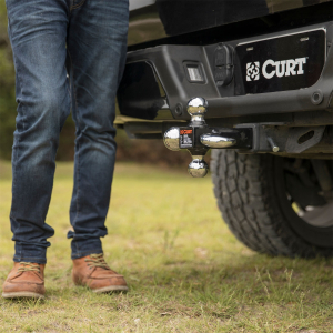 CURT - CURT 45675 Multi-Ball Mount with Hook (2" Solid Shank, 1-7/8", 2" & 2-5/16" Chrome Balls) - Image 2