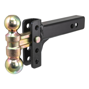 CURT 45903 Slim Adjustable Channel Mount with Dual Ball (2" Shank, 10K, 3-3/4" Drop)