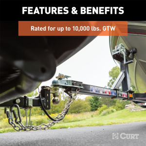 CURT - CURT 45903 Slim Adjustable Channel Mount with Dual Ball (2" Shank, 10K, 3-3/4" Drop) - Image 4