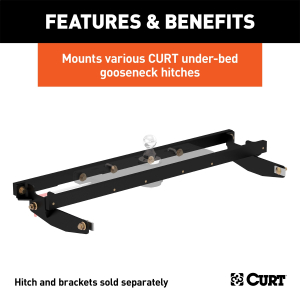 CURT - CURT 60604 Double Lock Gooseneck Installation Brackets, Fits Select Chevrolet Silverado, GMC Sierra 2500, 3500 HD - Image 3