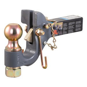 CURT 48406 SecureLatch Receiver-Mount 2-5/16-Inch Ball and Pintle Hitch Combination, 2-In Shank, 14,000 Pounds