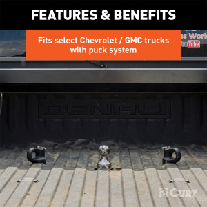CURT - CURT 60639 OEM Puck System 2-5/16" Gooseneck Kit, Chevrolet, Ford, GMC, Nissan (38K) - Image 9