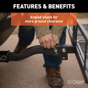 CURT - 60" x 24" Black Steel Basket Cargo Carrier (Folding 2" Shank, 500 lbs.) - Image 7