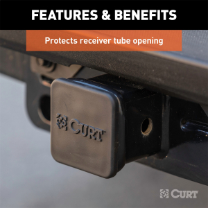 CURT - 2-1/2" Rubber Hitch Tube Cover (Packaged) - Image 4
