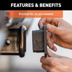 CURT - 2-1/2" Rubber Hitch Tube Cover (Packaged) - Image 5