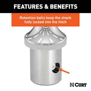 CURT - CURT 60601 OEM Puck System 2-5/16" Gooseneck Ball, Ram (30K) - Image 5
