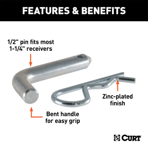 CURT - CURT | 1/2" Hitch Pin; 1-1/4" Receiver | 21401 - Image 3