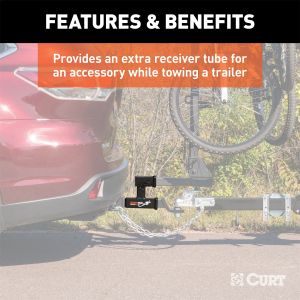 CURT - CURT 45792 Dual Receiver Extender (2" Shank, 3,500 lbs, 5-13/16" Rise) - Image 3