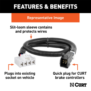 CURT - CURT 51525 Quick Plug Brake Controller Wiring Harness, Compatible with Select Cadillac, Chevrolet, GMC - Image 3