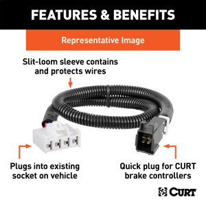 CURT - CURT | Trailer Brake Controller Harness; Select Jeep Wrangler JL, Gladiator | 51526 - Image 3