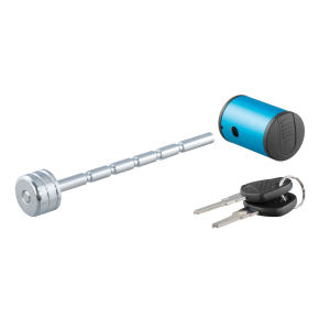 CURT - Coupler Lock (1/4" Pin, 1" to 3" Latch Span, Right-Angle, Chrome) - Image 1