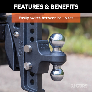 CURT - CURT 45952 Replacement Rebellion XD Dual Ball, 2" & 2-5/16", Up to 15K - Image 6