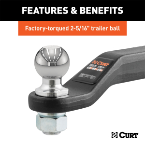 CURT - CURT 45331 Loaded Forged Ball Mount with 2-5/16" Ball (2" Shank, 15,000 lbs., 2" Drop) - Image 4