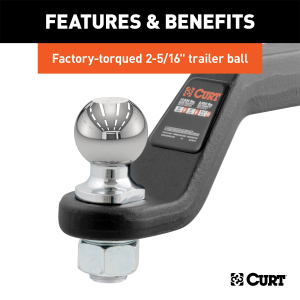 CURT - CURT | Loaded Forged Ball Mount w/2-5/16" Ball; 2" Shank; 15,000lbs; 4" Drop | 45332 - Image 4